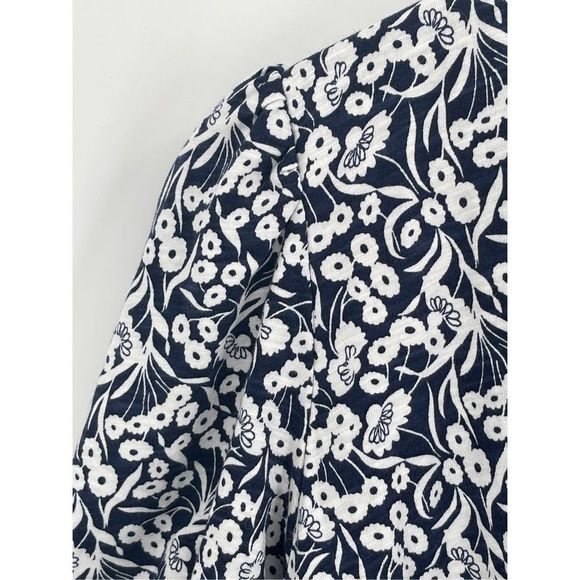 Boden Dress Women Size 14 Back Cutout Floral Mini Dress V Neck Short Sleeve Blue - Picture 4 of 13